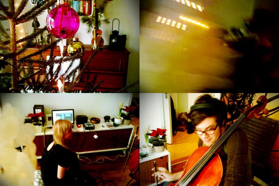 Me and Christian recording in my living room