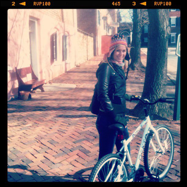 Sofia Talvik on her bike