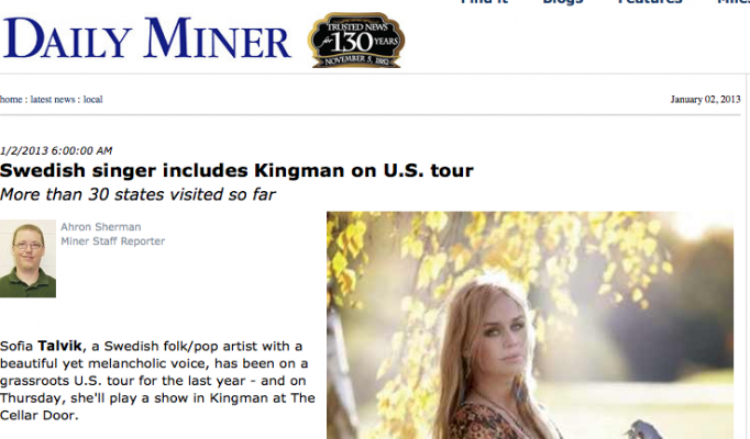 Read the interview in Kingman Daily Miner here